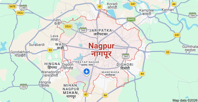 Map of Nagpur coverage area